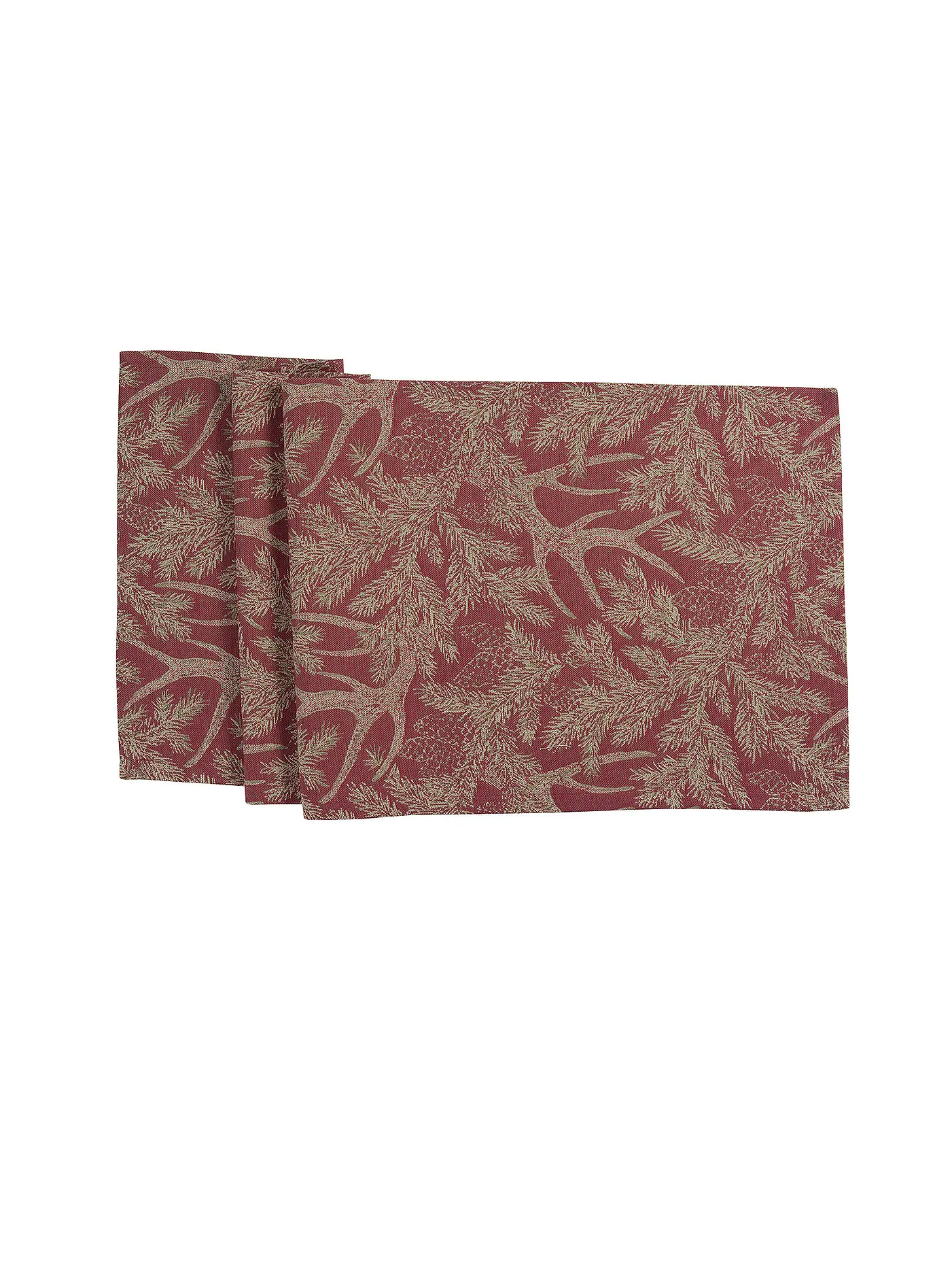 SANDER | Weihnachts Tischläufer 50x140cm Bormia Weinrot | 